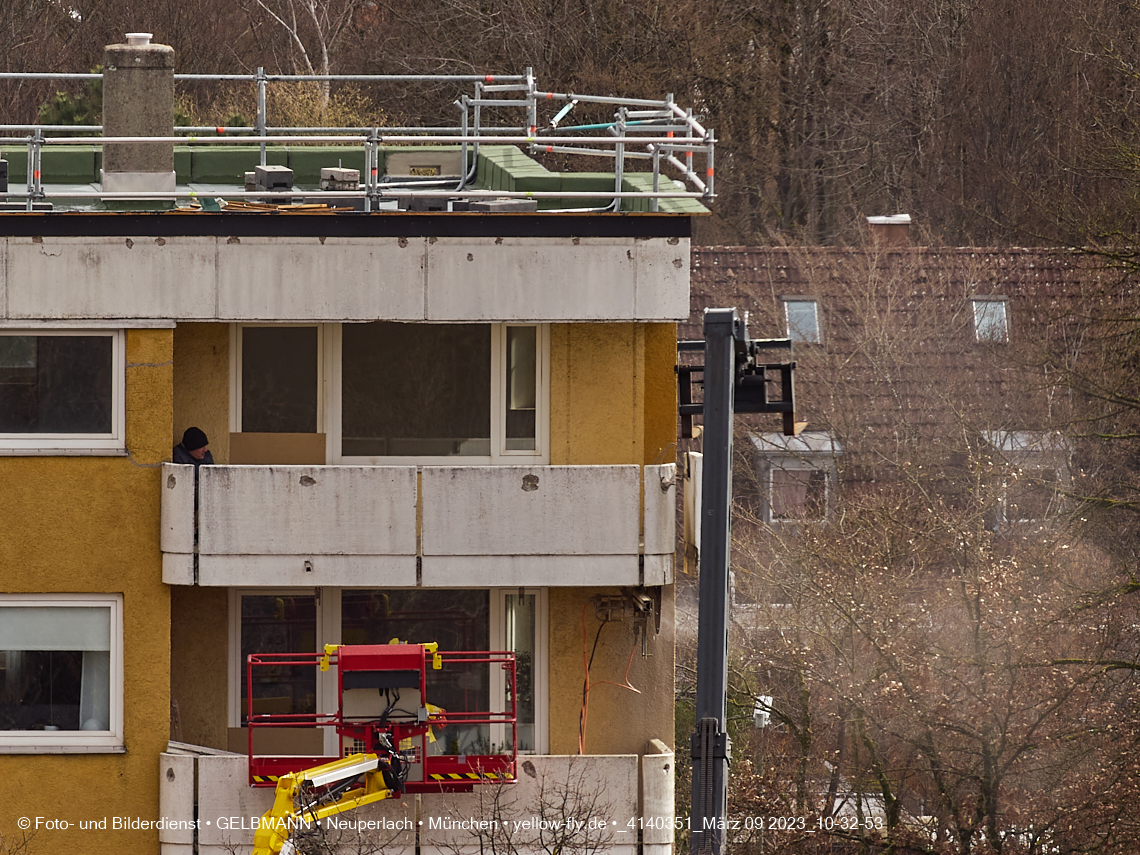 09.03.2023 - Fassadensanierung und Balkonentfernung am Karl-Marx-Ring 57c